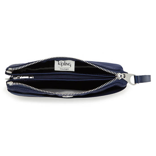 Kipling Creativity Extra Large Metallic Wristlet Táska Sötétkék | HU 2067AH